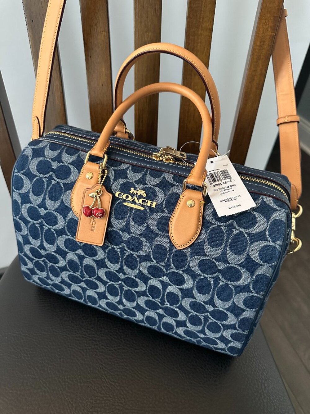 Coach Rowan Blue Signature C Canvas Large Shoulder/Satchel Style #CY699 *NWT* - Picture 2 of 10